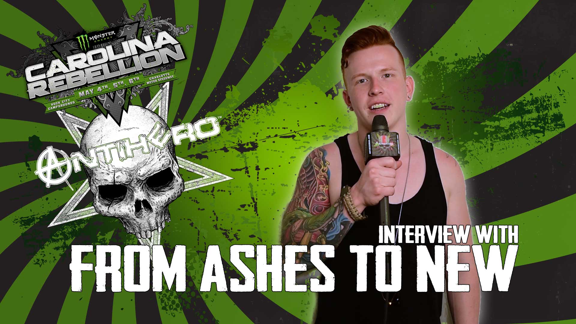 Interview Danny Case of FROM ASHES TO NEW at Carolina Rebellion 2018