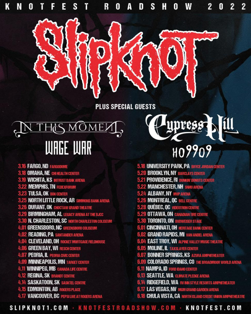 Knotfest Roadshow dates