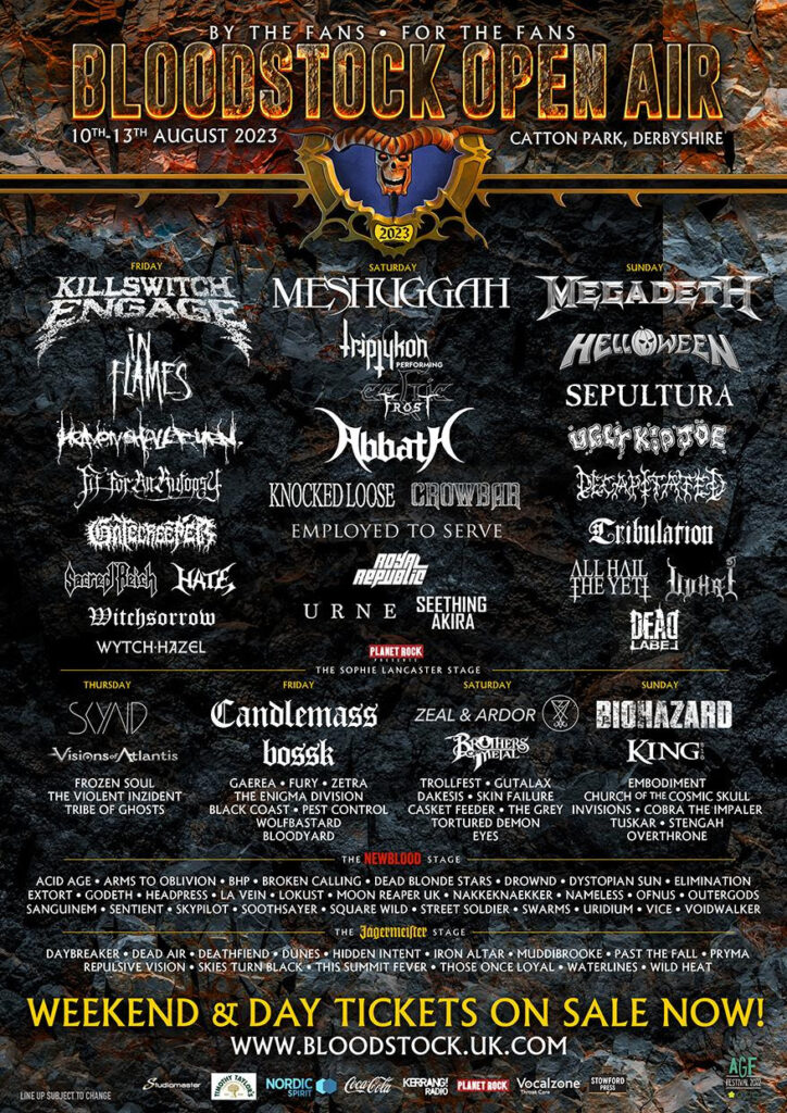 Bloodstock lineup.