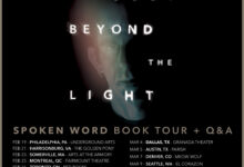 Just Beyond The Light book tour poster.